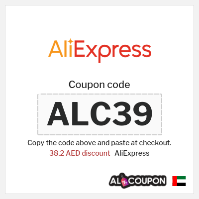 Coupon for AliExpress (ALC39) 38.2 AED discount