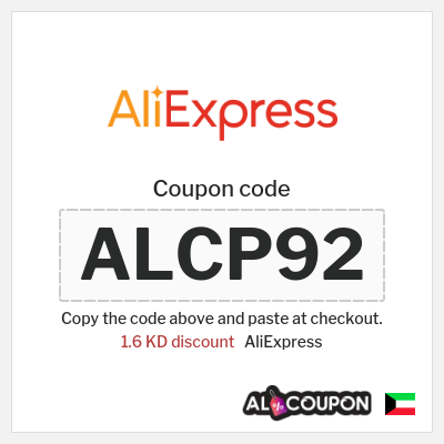 Coupon for AliExpress (ALCP92) 1.6 KD discount