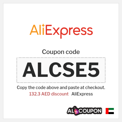 Coupon for AliExpress (ALCSE5) 132.3 AED discount