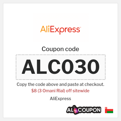 Coupon for AliExpress (ALC50) $13 (5 Omani Rial) off sitewide