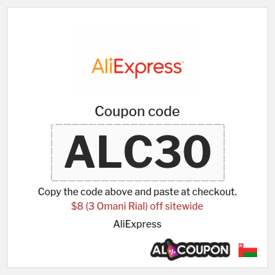 Coupon for AliExpress (ALC30) $8 (3 Omani Rial) off sitewide