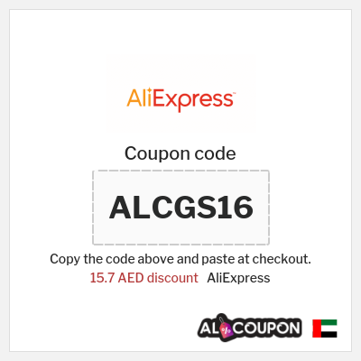 Coupon for AliExpress (ALCGS16) 15.7 AED discount