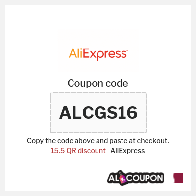 Coupon for AliExpress (ALCGS16) 15.5 QR discount