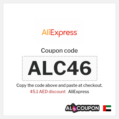 Coupon for AliExpress (ALC46) 45.1 AED discount