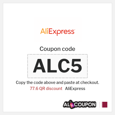 Coupon for AliExpress (ALC5) 77.6 QR discount
