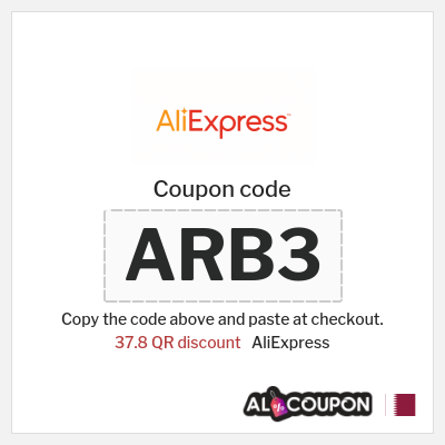 Coupon for AliExpress (ARB3) 37.8 QR discount