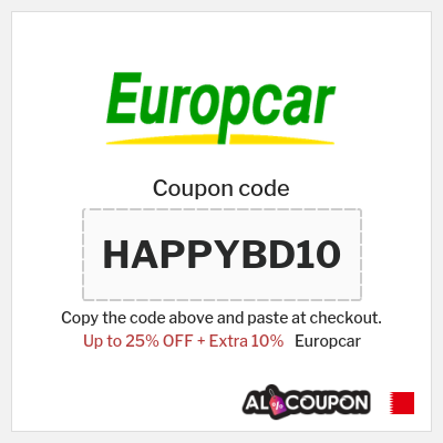 Coupon discount code for Europcar 10% OFF