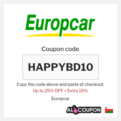 Coupon discount code for Europcar 10% OFF