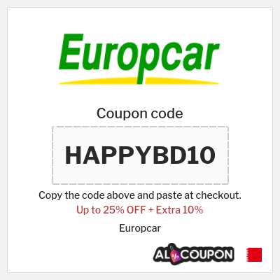 Coupon discount code for Europcar 10% OFF