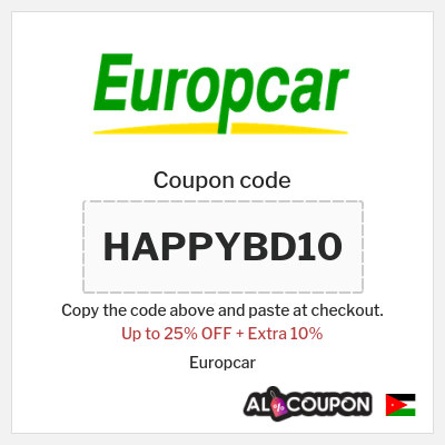 Coupon discount code for Europcar 10% OFF