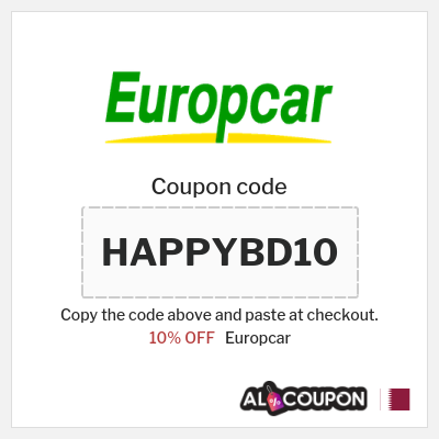 Coupon for Europcar (HAPPYBD10) 10% OFF