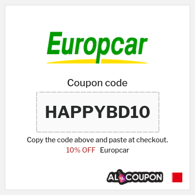 Coupon for Europcar (HAPPYBD10) 10% OFF