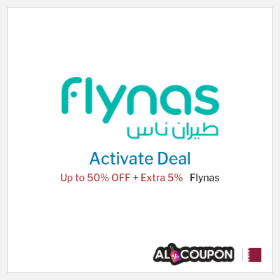 Coupon discount code for Flynas 5% OFF