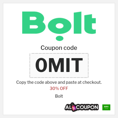 Coupon discount code for Bolt 30% OFF