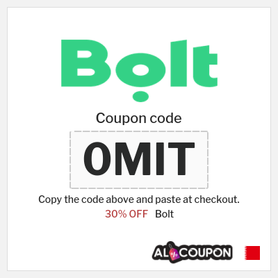 Coupon discount code for Bolt 30% OFF
