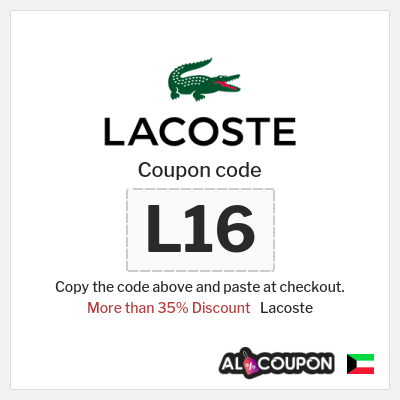 Coupon discount code for Lacoste 15% Exclusive Coupon Code