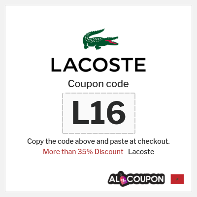 Coupon discount code for Lacoste 15% Exclusive Coupon Code