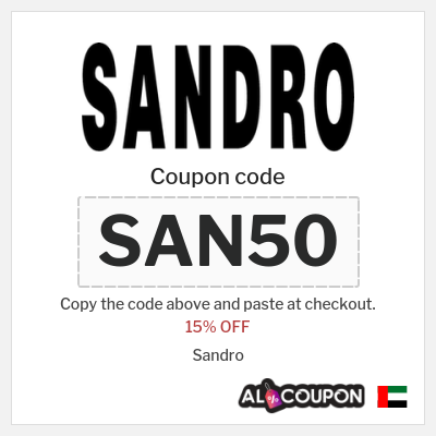 Coupon discount code for Sandro 15% OFF