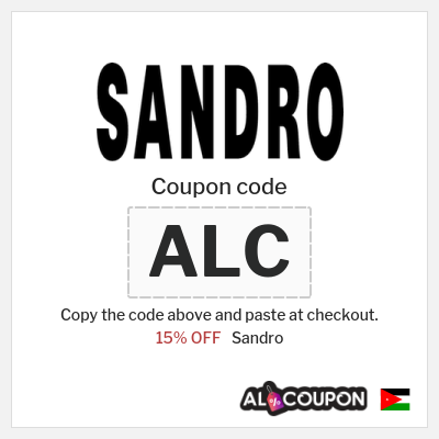 Coupon discount code for Sandro 15% OFF