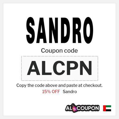 Coupon discount code for Sandro 15% OFF