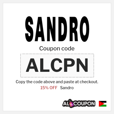 Coupon discount code for Sandro 15% OFF