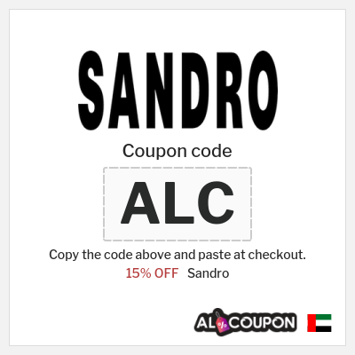 Coupon for Sandro (ALC) 15% OFF
