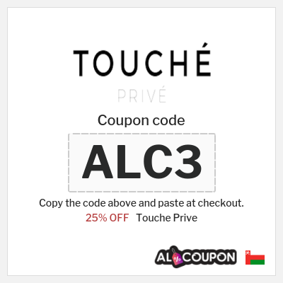 Coupon discount code for Touche Prive 25% OFF