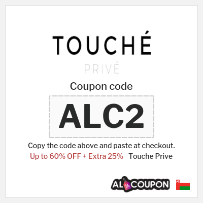 Coupon for Touche Prive (ALC2) Up to 60% OFF + Extra 25%