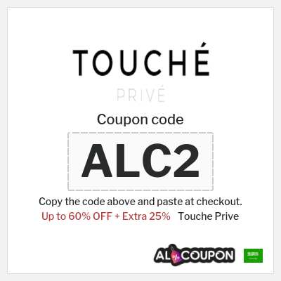 Coupon for Touche Prive (ALC2) Up to 60% OFF + Extra 25%