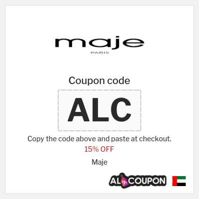 Coupon for Maje (ALC) 15% OFF