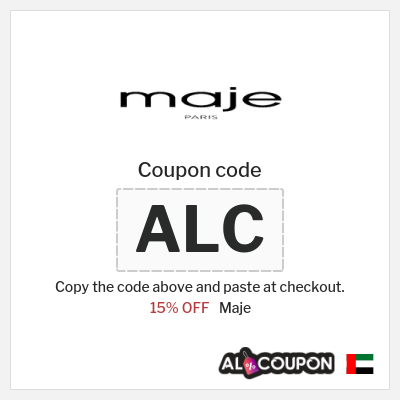 Coupon for Maje (ALC) 15% OFF
