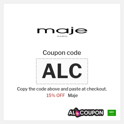 Coupon for Maje (ALC) 15% OFF