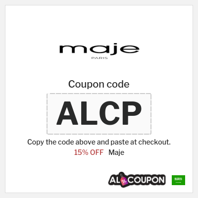 Coupon for Maje (ALCP) 15% OFF
