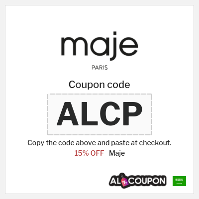 Coupon for Maje (ALCP) 15% OFF