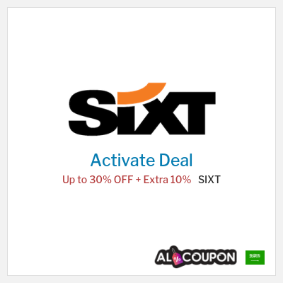 Special Deal for SIXT Up to 30% OFF + Extra 10%
