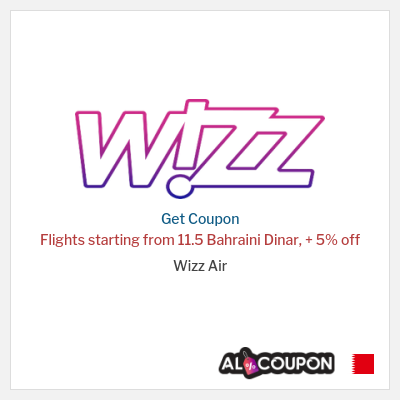 Coupon discount code for Wizz Air 5% OFF