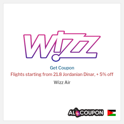 Coupon discount code for Wizz Air 5% OFF