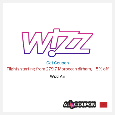 Coupon discount code for Wizz Air 5% OFF