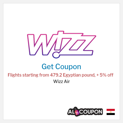 Coupon discount code for Wizz Air 5% OFF