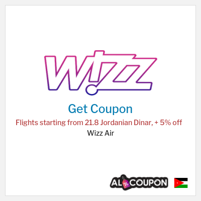 Coupon discount code for Wizz Air 5% OFF