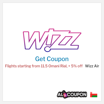 Coupon discount code for Wizz Air 5% OFF
