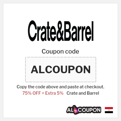 Coupon discount code for Crate and Barrel Up to 16% OFF