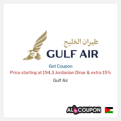 Coupon discount code for Gulf Air 15% OFF