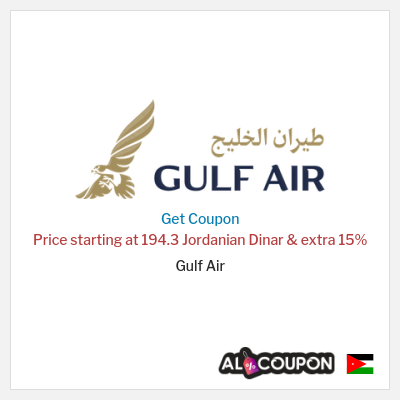 Coupon discount code for Gulf Air 15% OFF