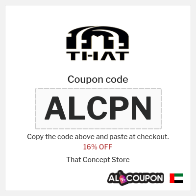 Coupon for That Concept Store (ALCPN) 16% OFF