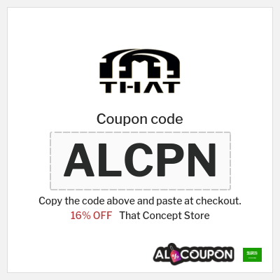 Coupon for That Concept Store (ALCPN) 16% OFF