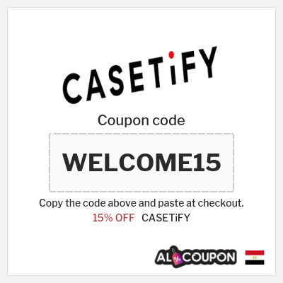 Coupon for CASETiFY (WELCOME15) 15% OFF