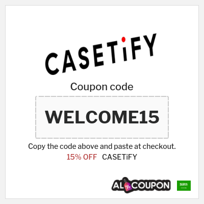 Coupon for CASETiFY (WELCOME15) 15% OFF