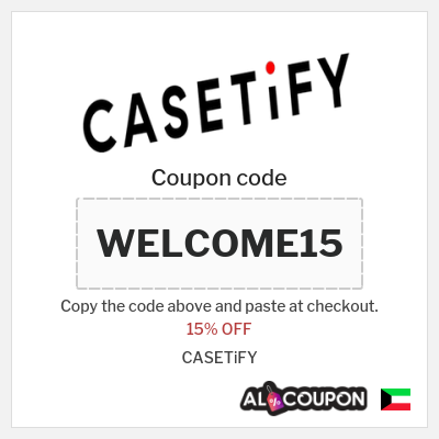 Coupon for CASETiFY (WELCOME15) 15% OFF