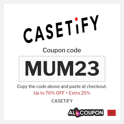 Coupon for CASETiFY (MUM23) Up to 70% OFF  + Extra 25%